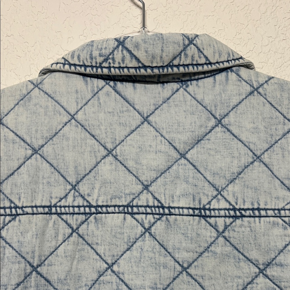 Marc New York Women’s Size Medium Light Blue Quilted Denim Jacket - Picture 10 of 11